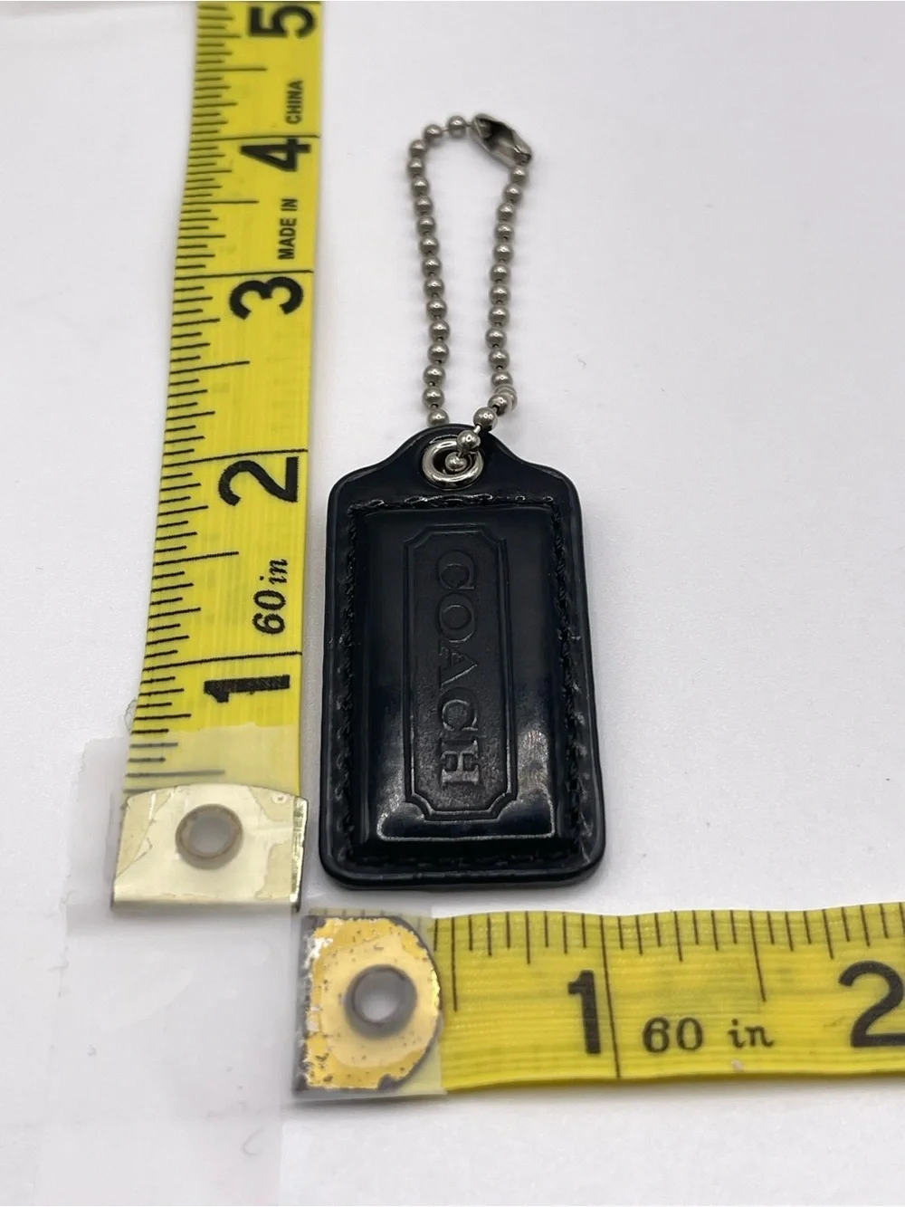Coach Black Patent Leather Embossed Logo Hang Tag - Picture 2 of 3